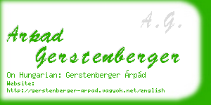 arpad gerstenberger business card
